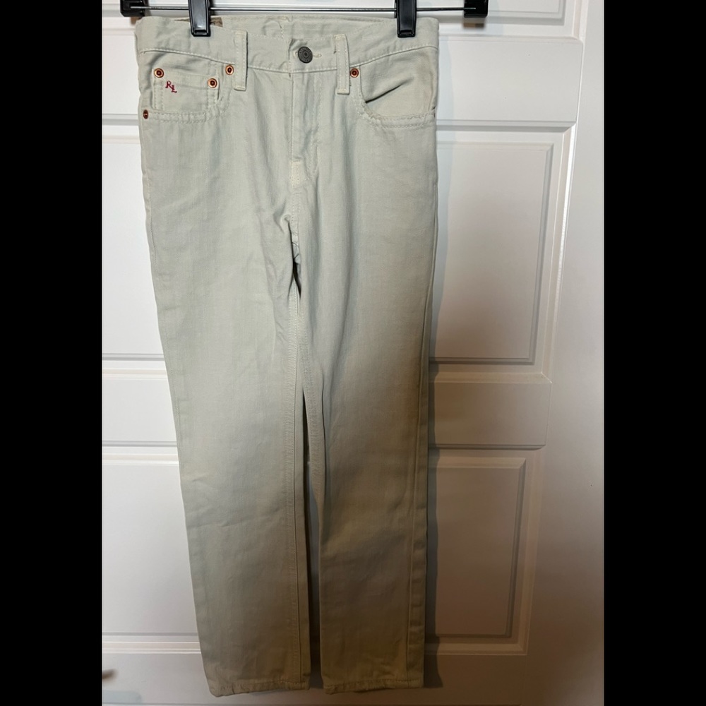 NWOT Boy’s Stone Colored Distressed Skinny Ralph Lauren Polo Jeans Sz. 6